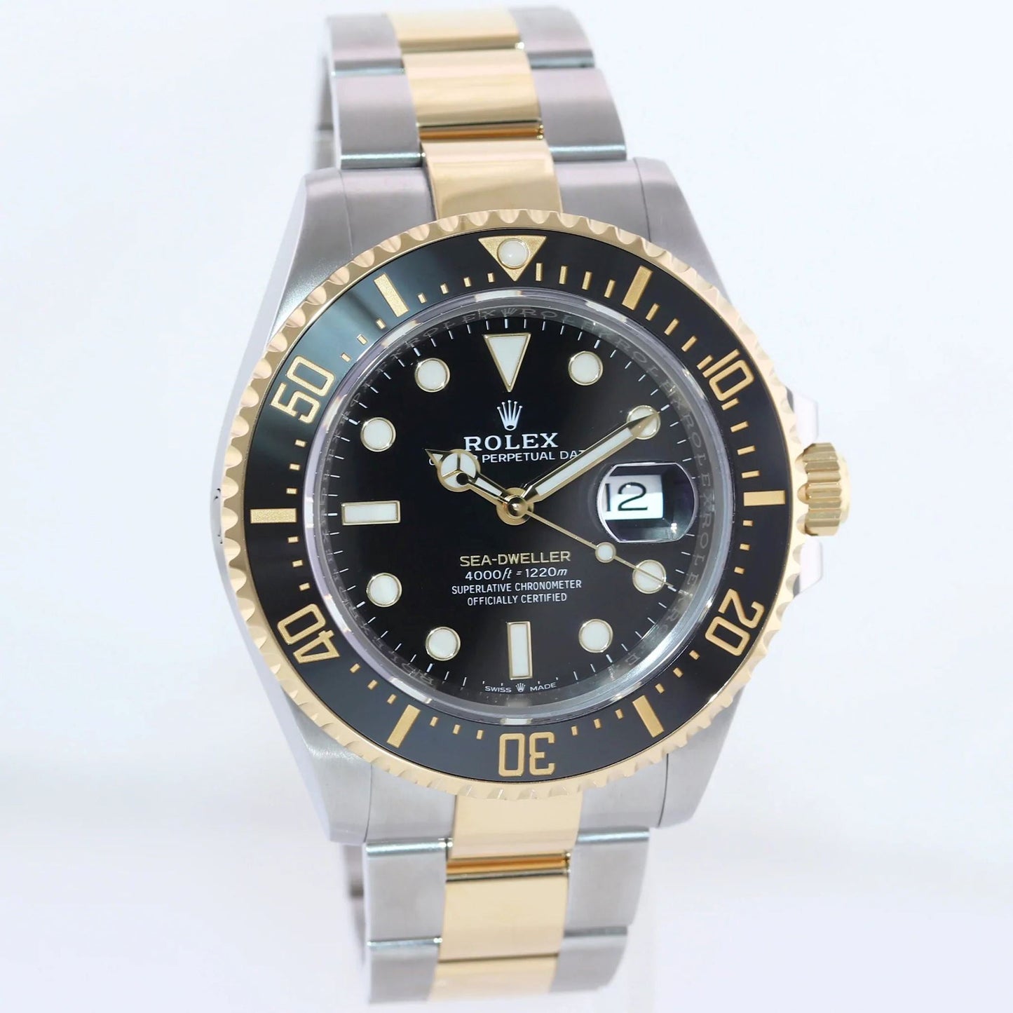 2022 MINT Rolex Sea-Dweller 43mm Two-Tone Yellow Gold 126603 Steel Black Watch