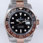 2022 Stickers New Papers Rolex GMT Master Rose Two Tone Root Beer 126711 Watch