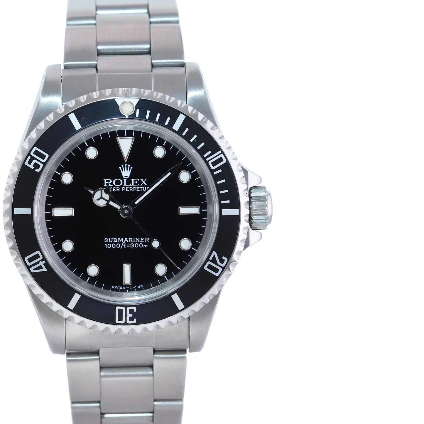 1998 Rolex Submariner No-Date 2 line Tritium dial 14060 Steel Black 40mm Watch Box