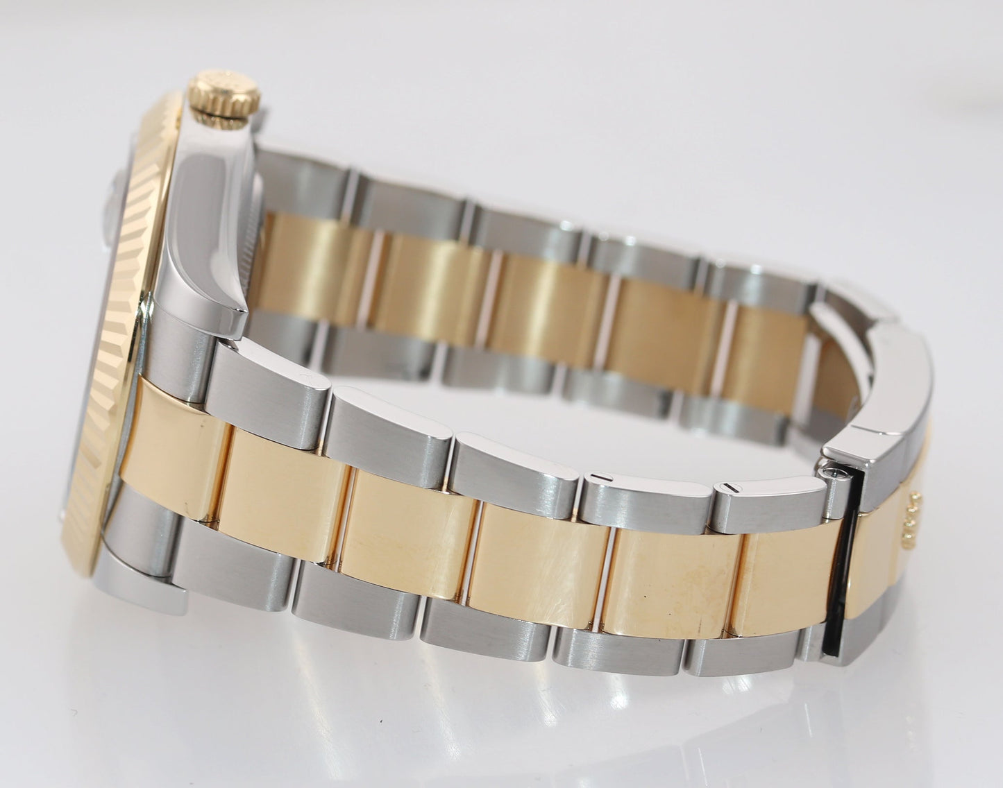 2014 Rolex Datejust 2 Wimbledon Slate Roman 116333 Two-Tone Gold Watch