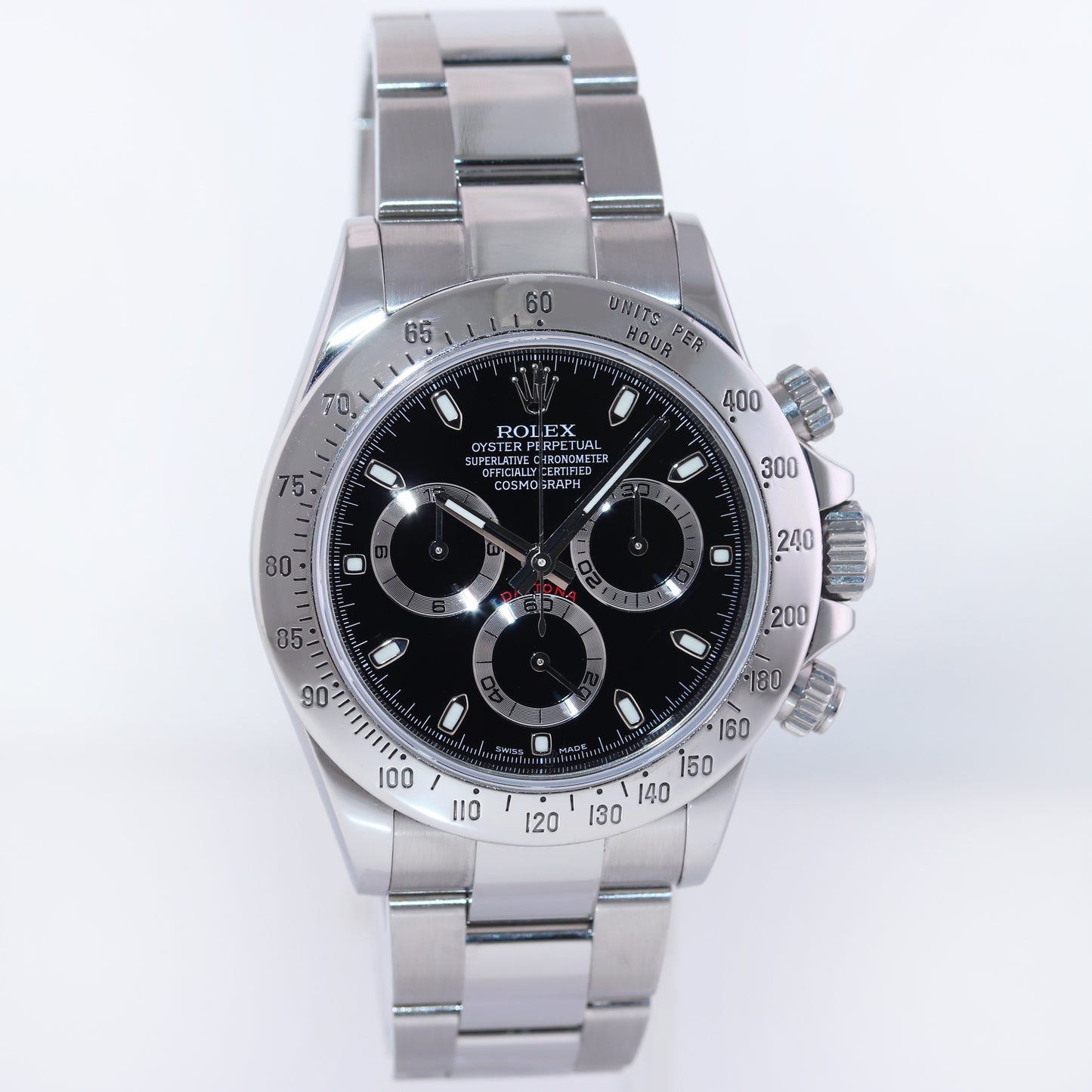MINT 2013 PAPERS Rolex Daytona 116520 Black Steel Cosmograph Watch Box