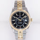 2022 Rolex Sky-Dweller 326933 Black 42mm Two Tone Jubilee Gold Steel Watch Box