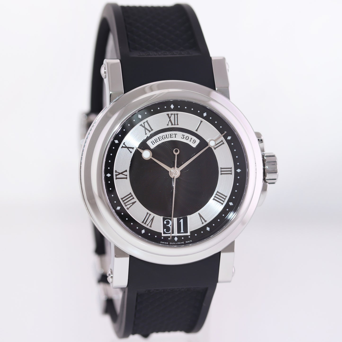 Breguet Marine Big Large Date 5817 Steel 39mm Automatic Black Chronometer Watch