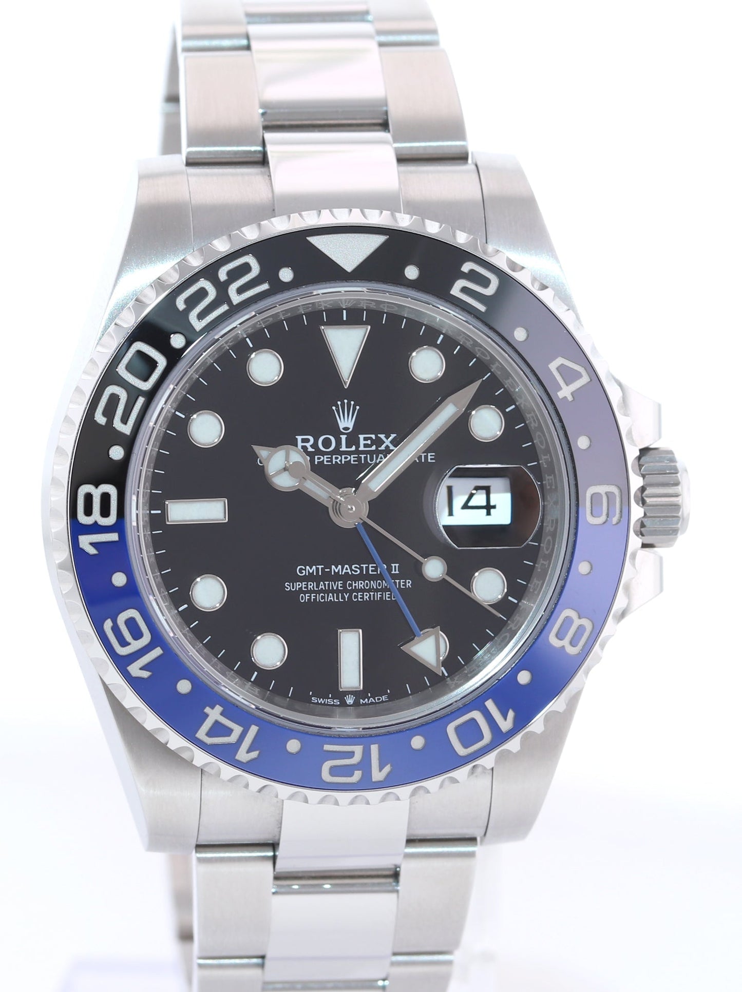 MINT 2022 Rolex 126710 BLNR GMT Master Batman Black Blue Oyster Ceramic Watch