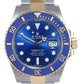 2022 NEW PAPERS Rolex Submariner 41mm Blue 126613LB Two Tone Gold Steel Watch
