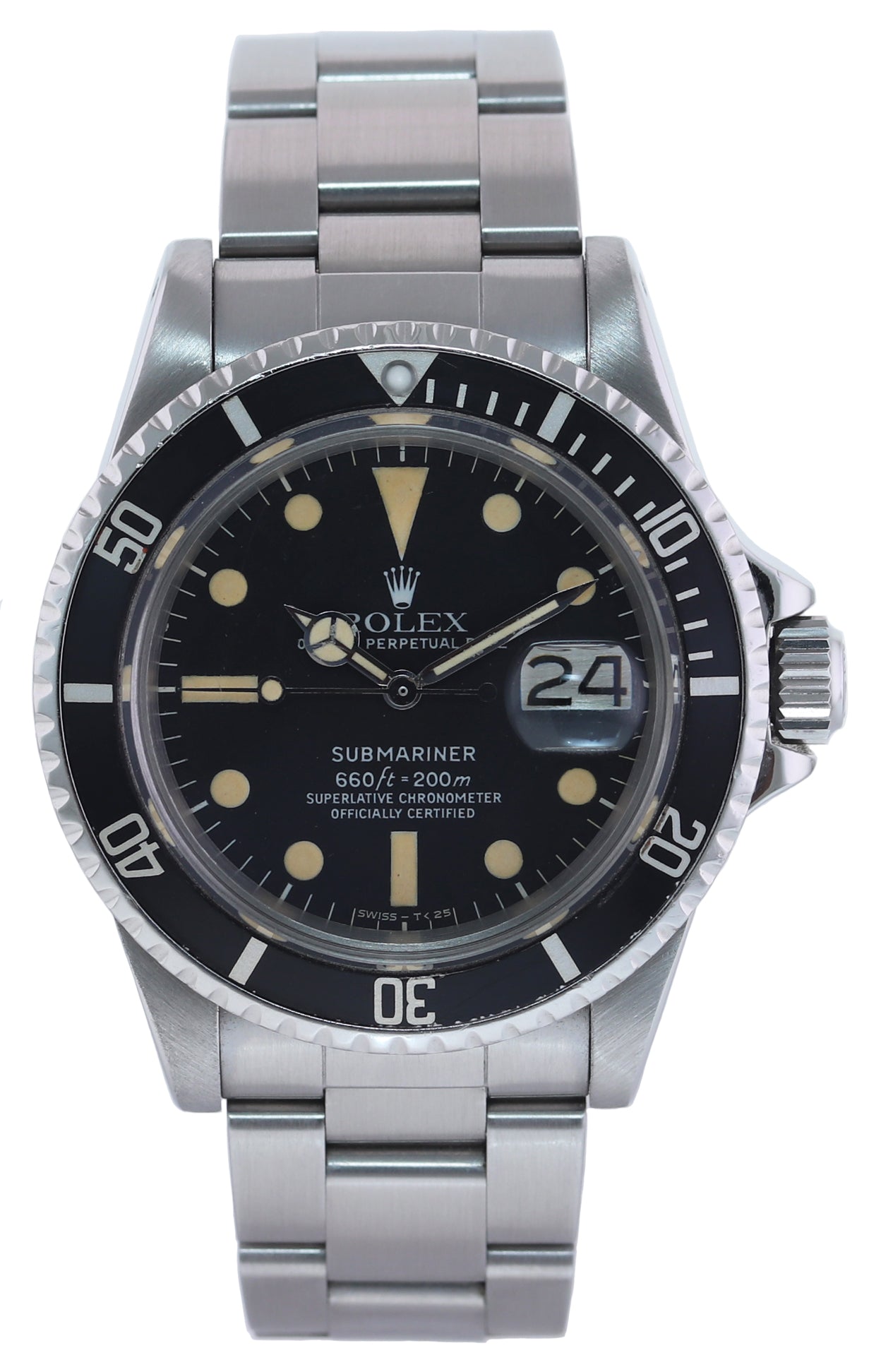 Rolex Submariner 1680 Submariner Patina Matte Dial 40mm Watch Box