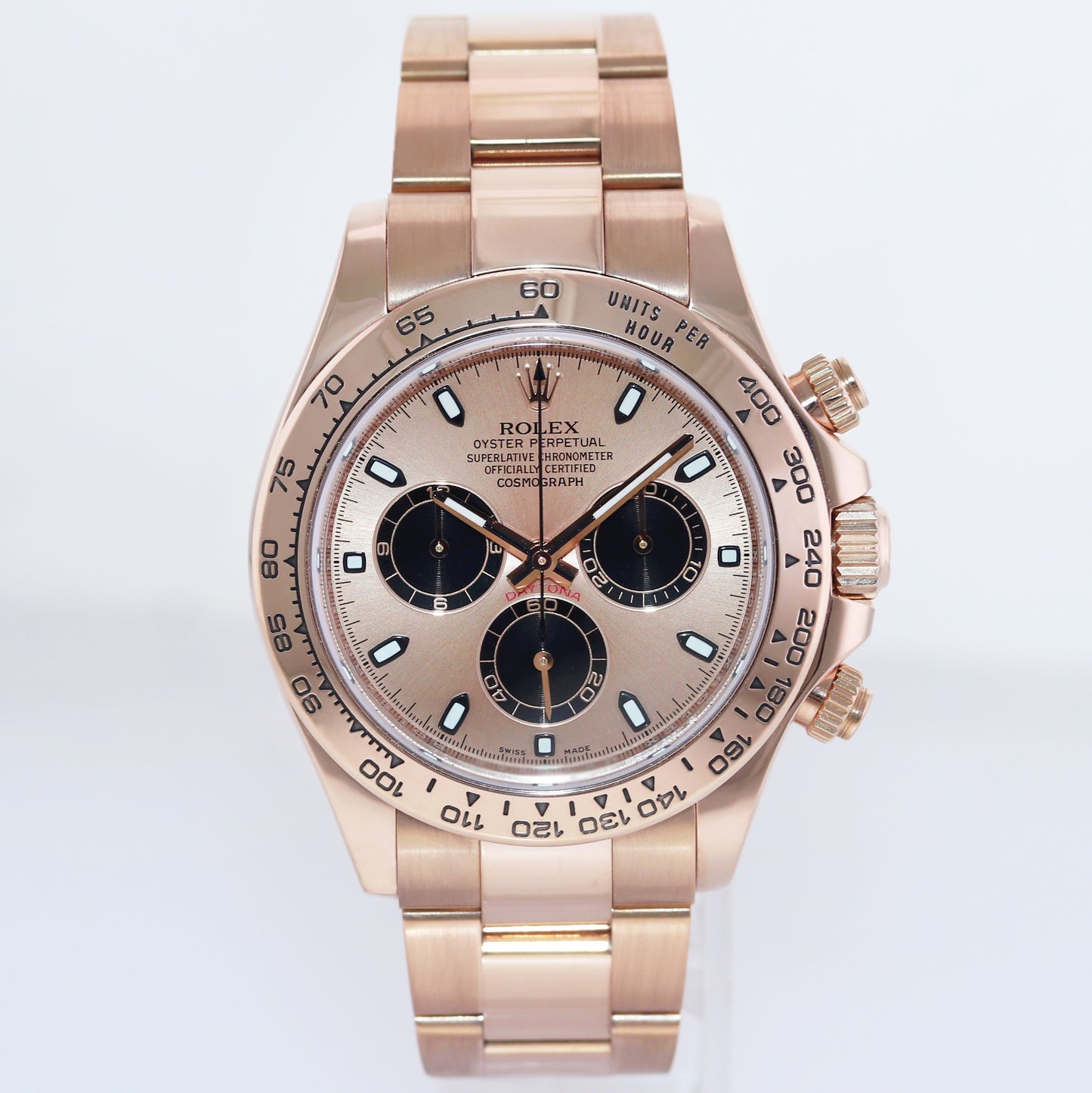 MINT Rolex Daytona Cosmograph Rose Gold Sundust Panda 116505 Chrono Watch Box