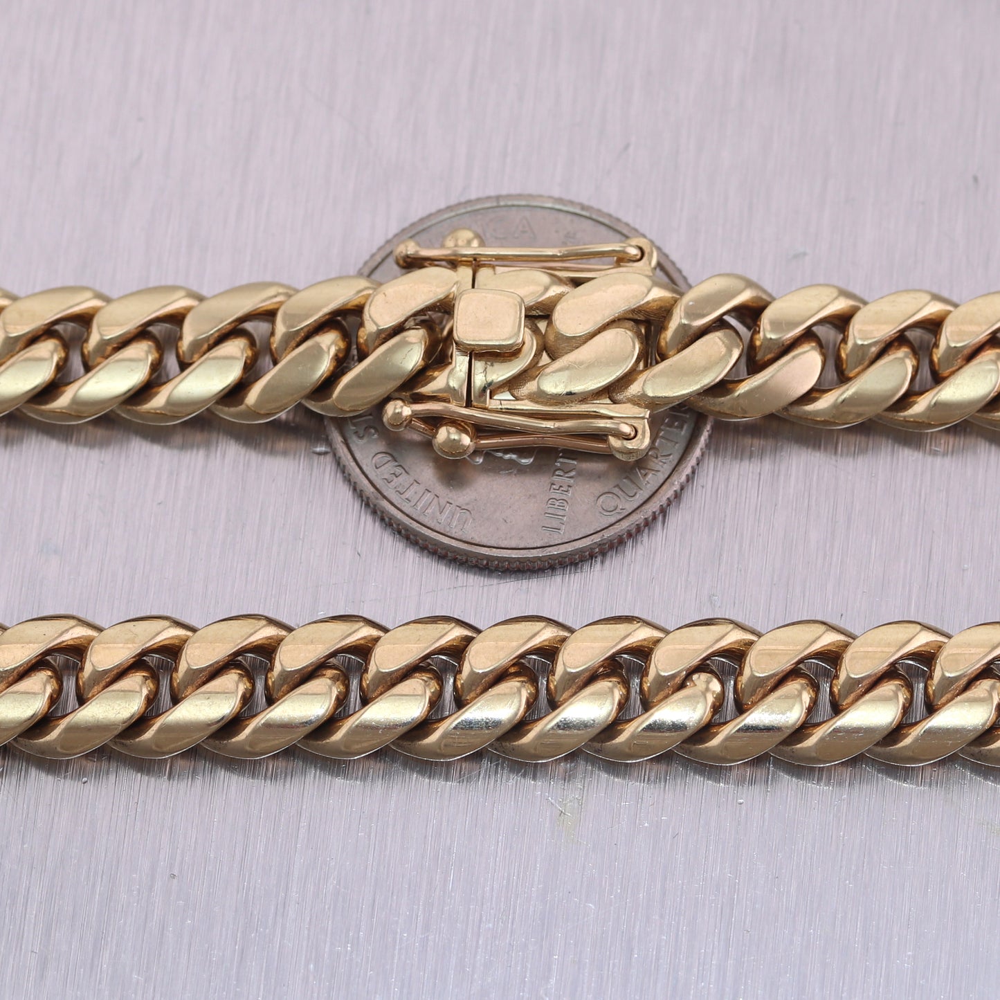 157g 14k Yellow Gold Cuban Link Chain 24" Necklace