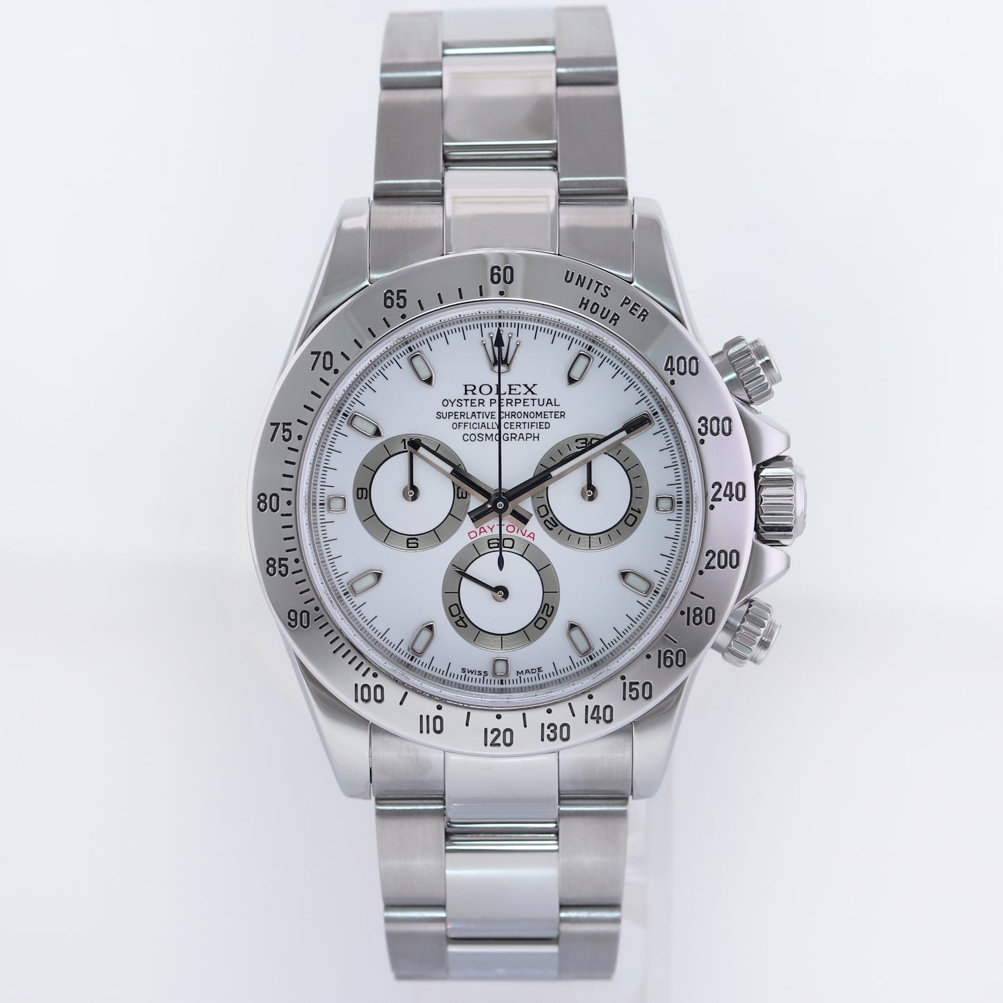 2021 Serviced RSC PAPERS Rolex Daytona 116520 White Chronograph 40mm Watch Box