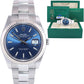 2021 NEW PAPERS Rolex DateJust 41 Blue Stick Oyster Fluted 126334 Watch Box