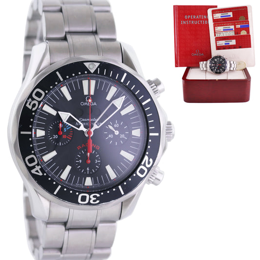 PAPERS Omega Seamaster America's Cup Racing Chronograph 2569.50.00 Steel 44mm Watch