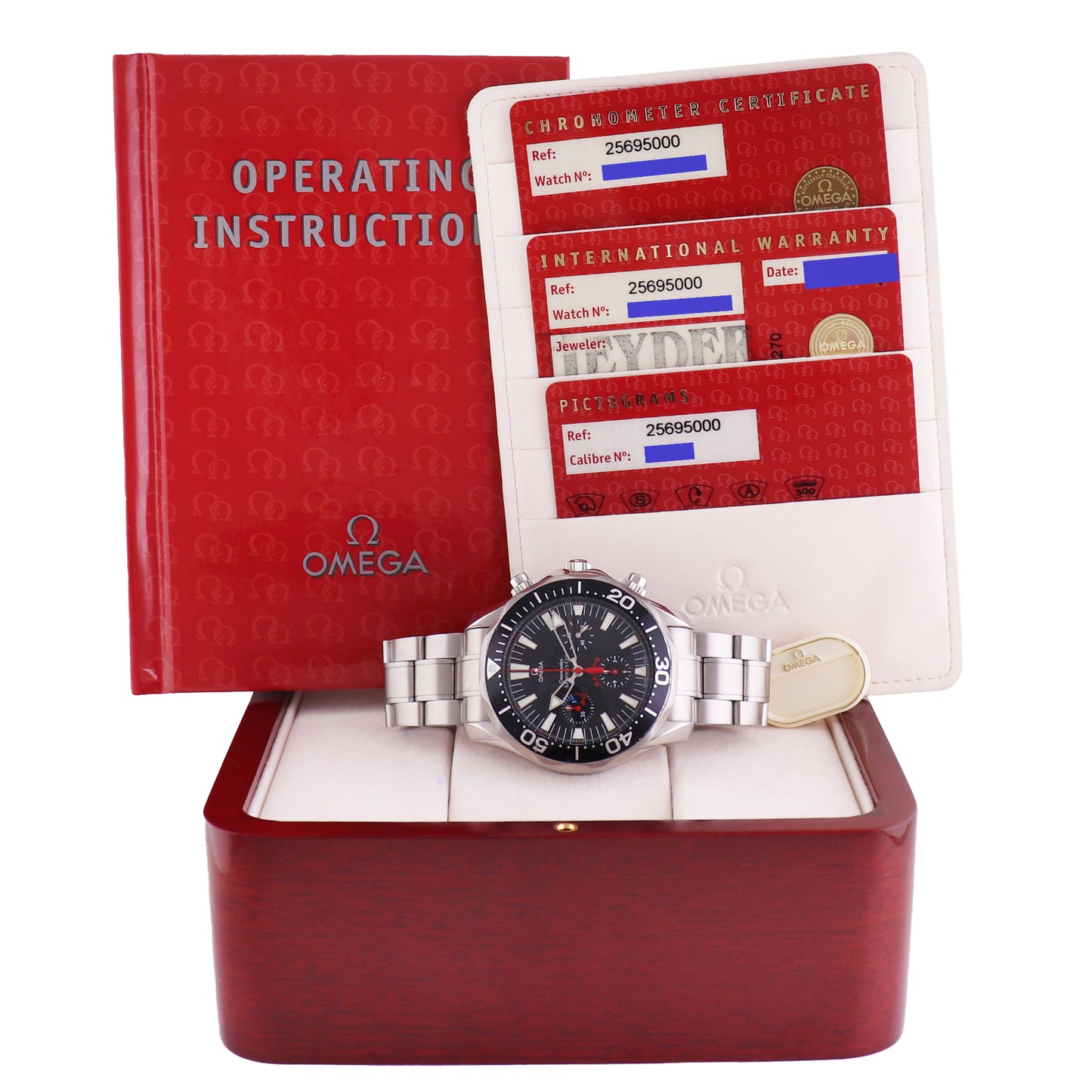 PAPERS Omega Seamaster America's Cup Racing Chronograph 2569.50.00 Steel 44mm Watch