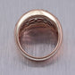 LeVian 14k Rose Gold 2ctw Pink Sapphire & Diamond Wide Band Ring
