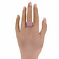 LeVian 14k Rose Gold 2ctw Pink Sapphire & Diamond Wide Band Ring