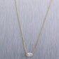 14k Yellow Gold 0.25ct Marquise Cut Diamond 18" Adjustable Necklace