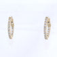 14k Yellow Gold 1ctw Diamond Huggie Hoop Earrings