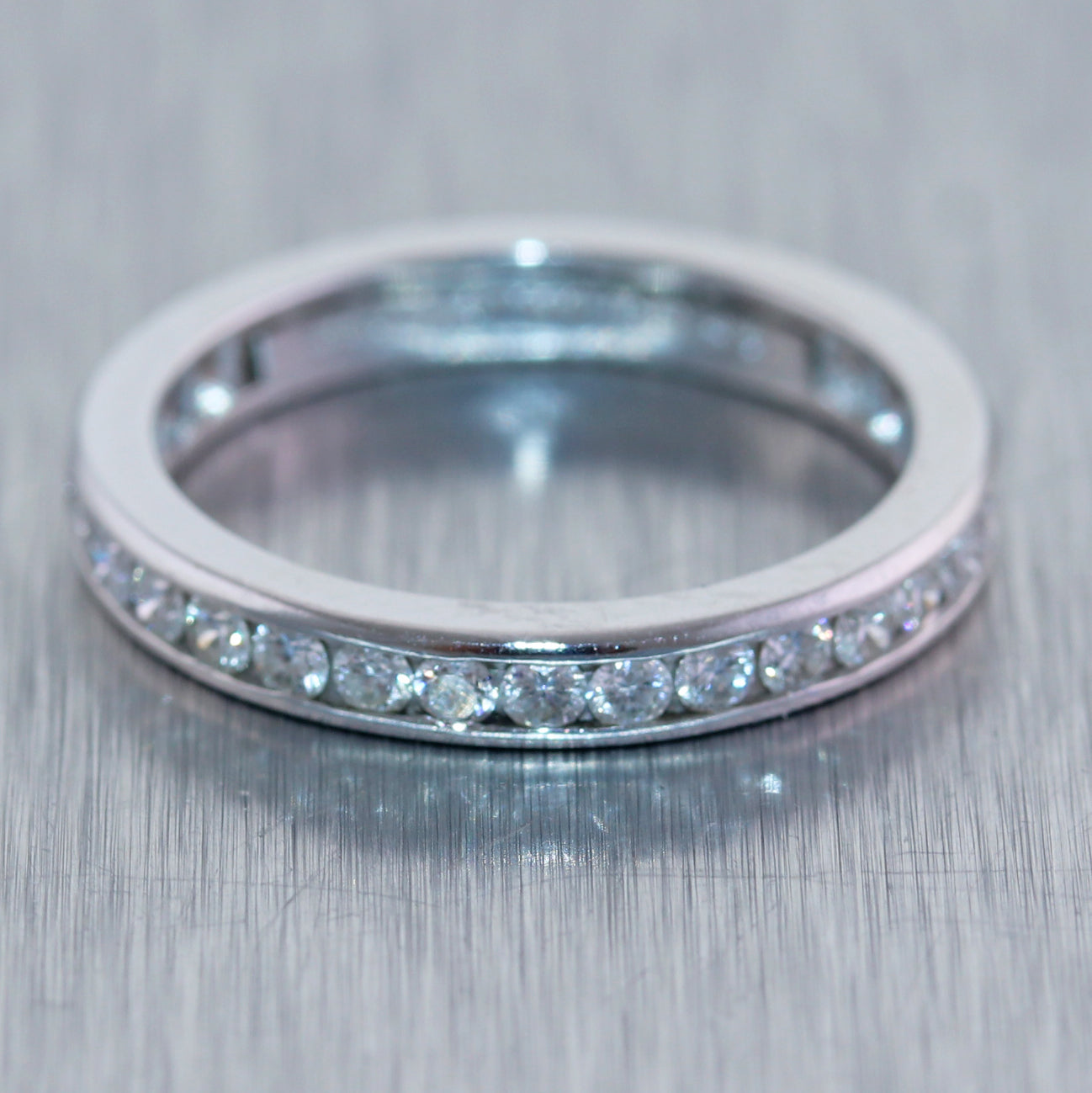 Tiffany & Co. Platinum 0.65ctw Diamond Eternity Wedding Band Ring
