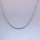 14k White Gold 8.12ctw Diamond Tennis 17" Necklace