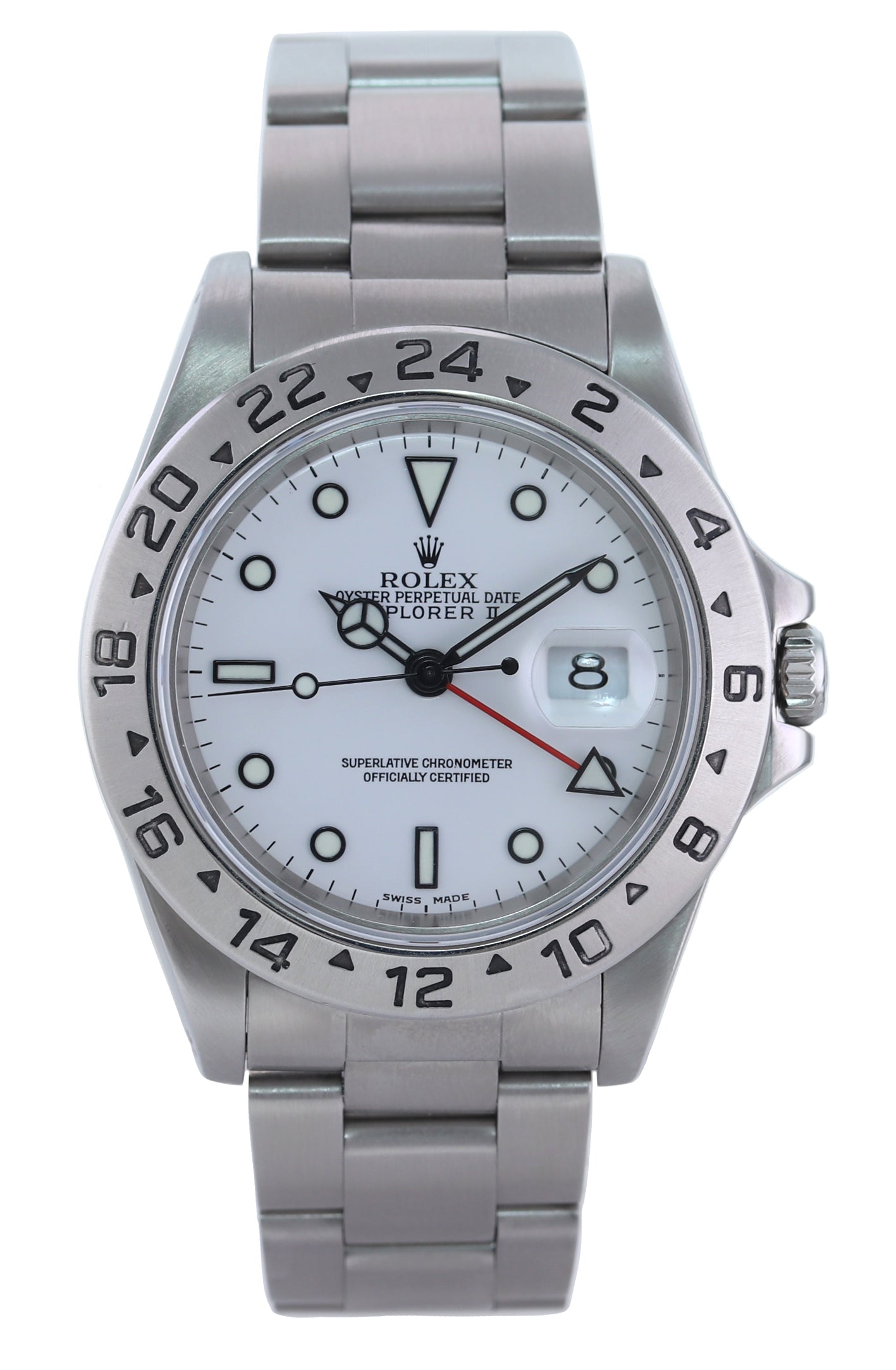 2001 Rolex Explorer II White 16570 40mm Polar GMT Watch Box