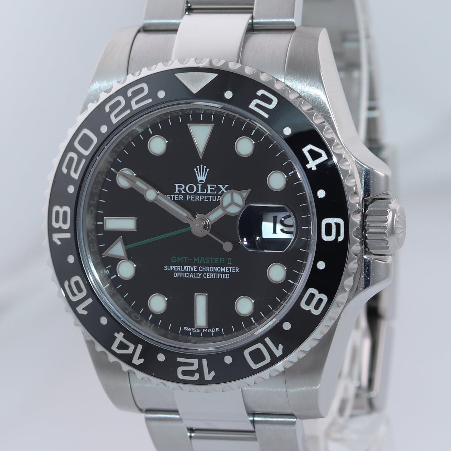 MINT 2018 Rolex GMT Master II 116710 Steel Ceramic Black Dial 40mm Watch Box