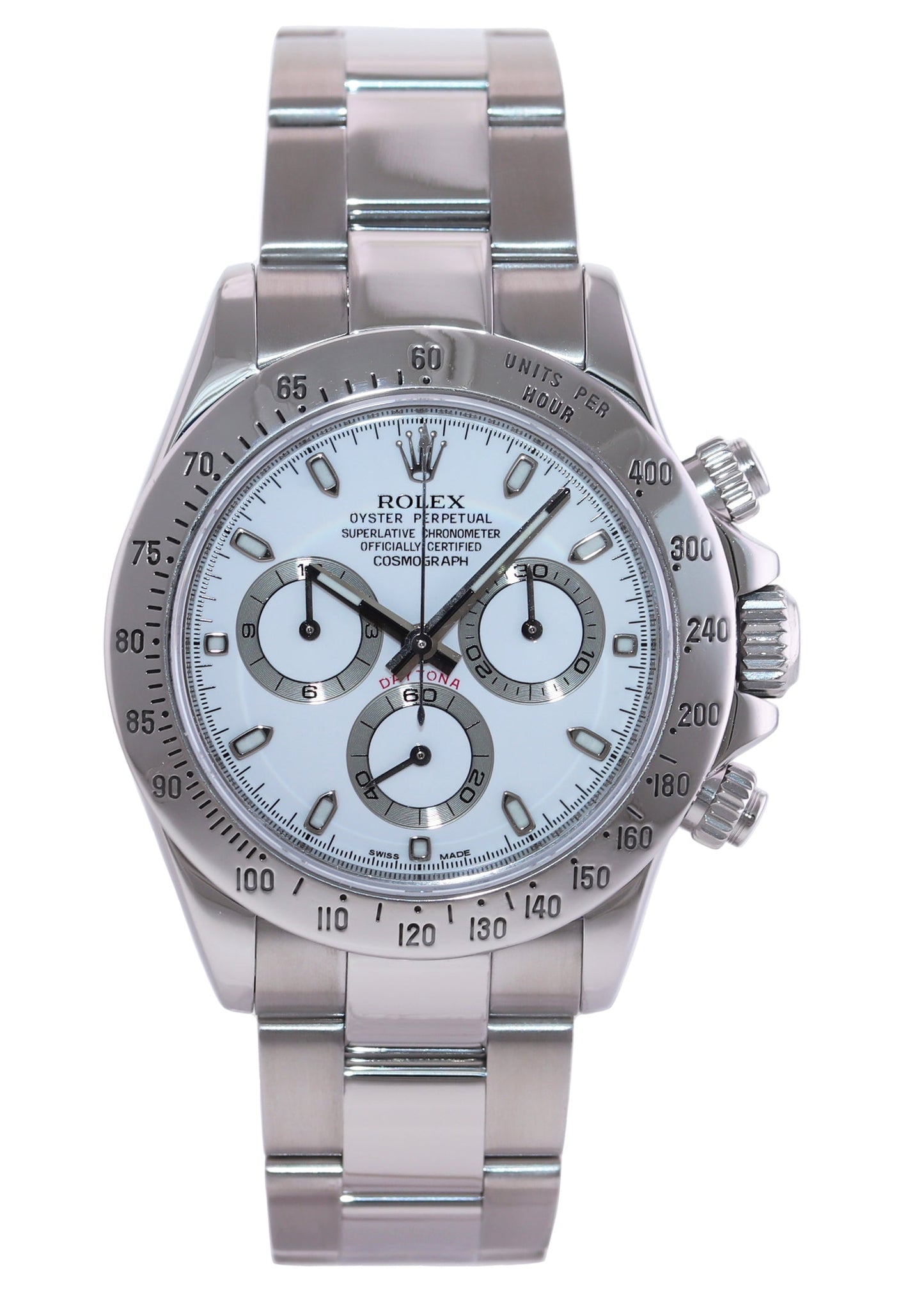 2014 MINT Rolex Daytona 116520 White Dial Chronograph Steel 40mm Watch Box
