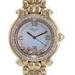 Ladies Chopard Happy Sport 18k Yellow Gold Diamond Roman Quartz 4144 32mm Watch