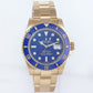 MINT PAPERS Rolex Submariner Ceramic Blue Diamond 116618 Yellow Gold 40mm Watch