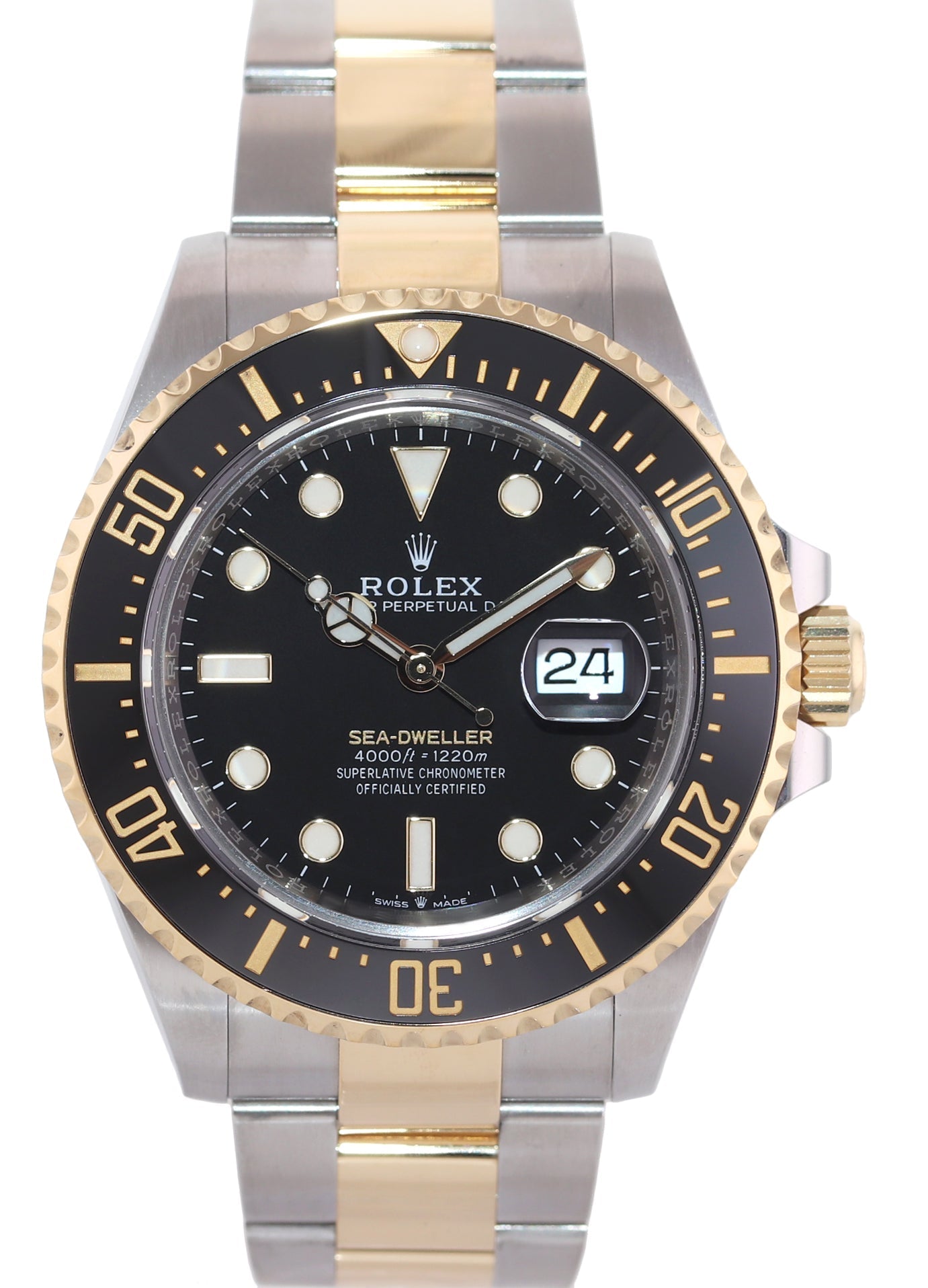 2022 NEW PAPERS 126603 Rolex Sea-Dweller 43mm Two-Tone Yellow Gold Watch
