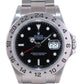 2007 NO HOLES Rolex Explorer II 16570 Stainless Steel Black Date GMT 40mm Watch