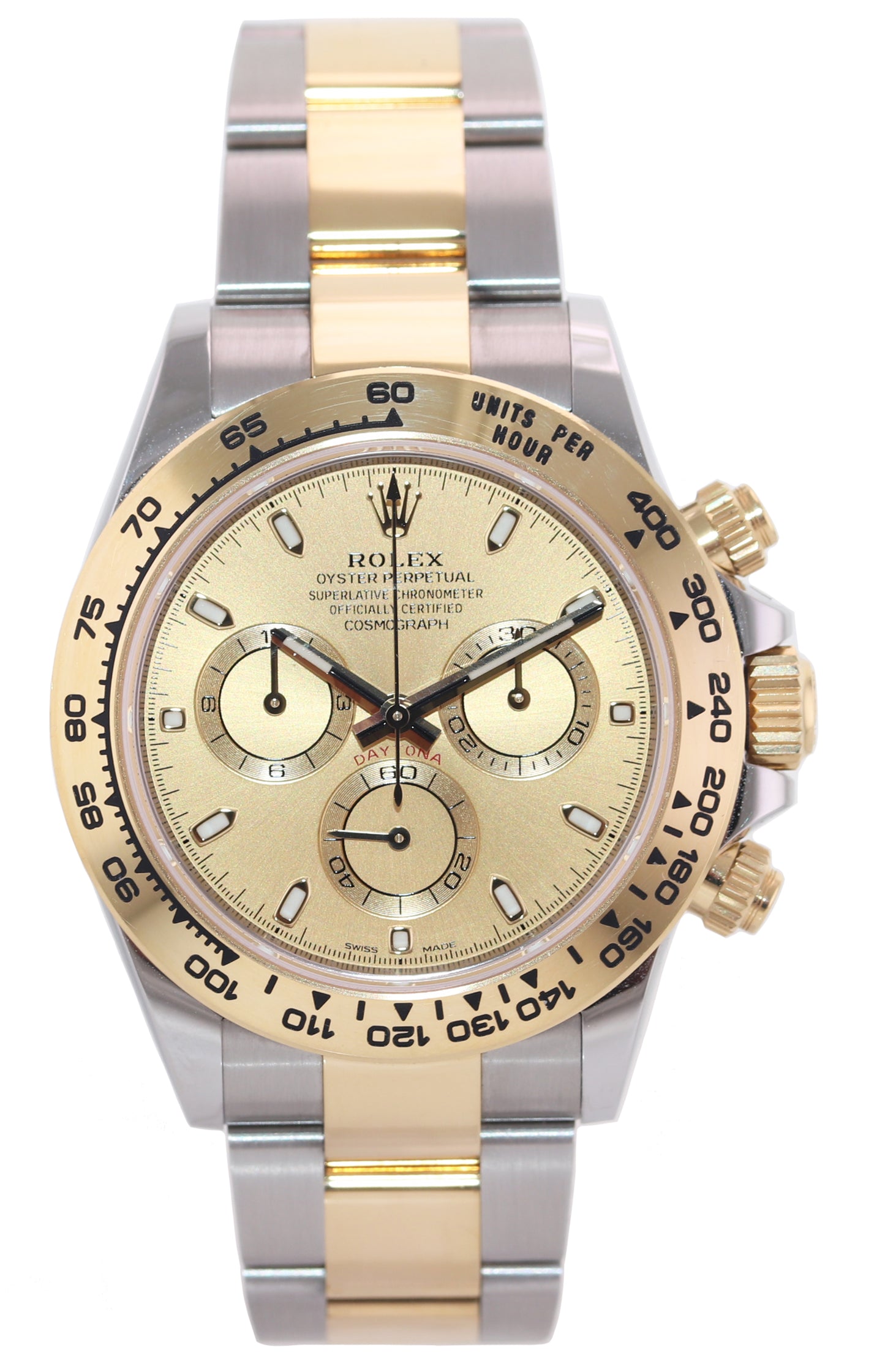 2022 NEW PAPERS Rolex Daytona 116503 Champagne Chrono Two Tone Gold Watch