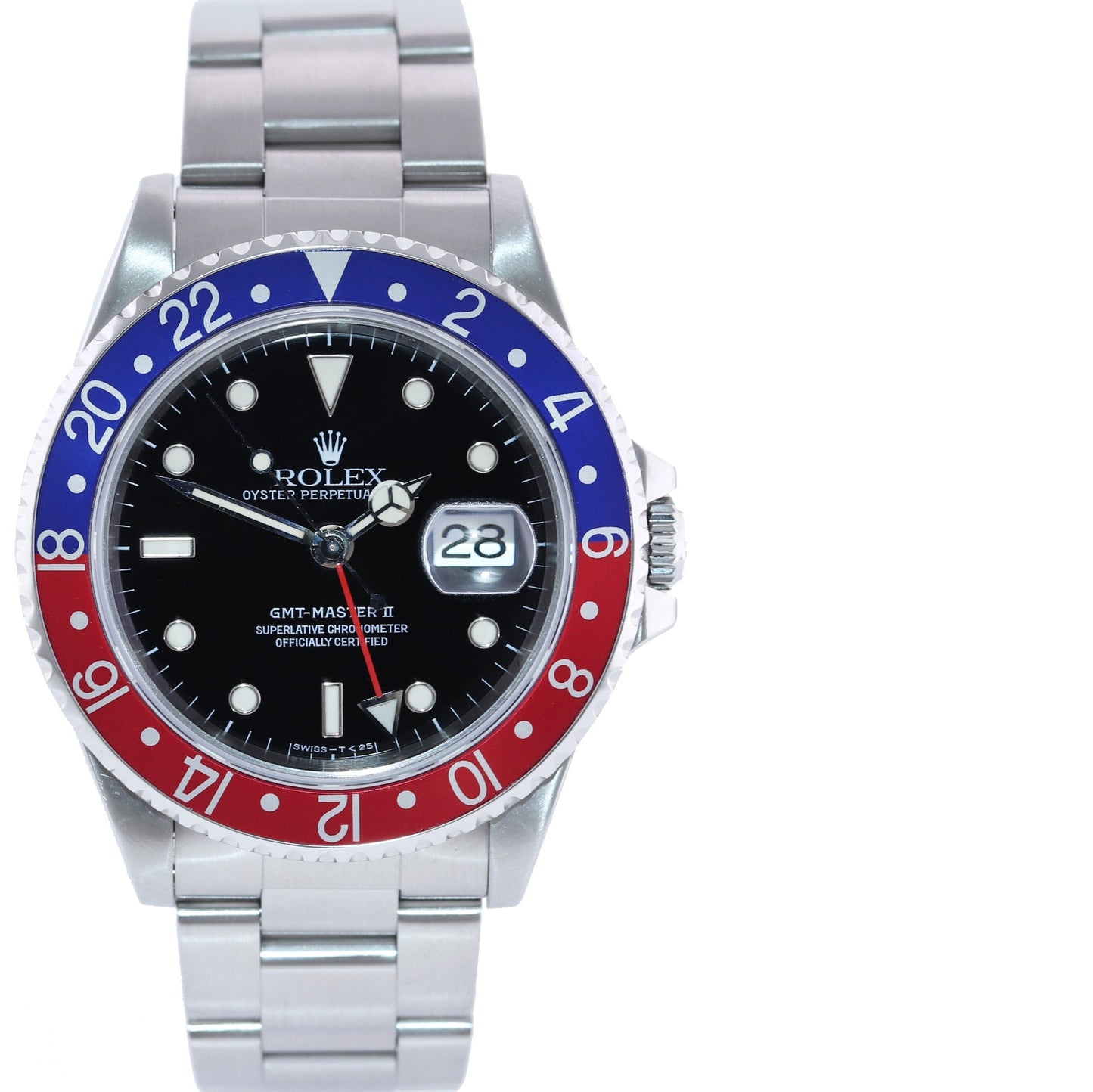 MINT 1997 Rolex GMT-Master II Pepsi Blue Red Steel  16710 40mm Watch Box