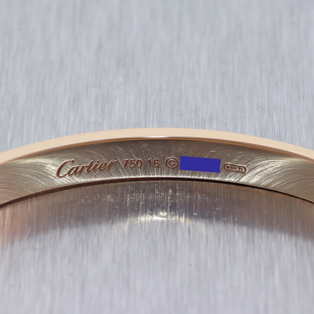 2019 Cartier 18k Rose Gold New Style Screw Love Bangle Bracelet Size 16 BP