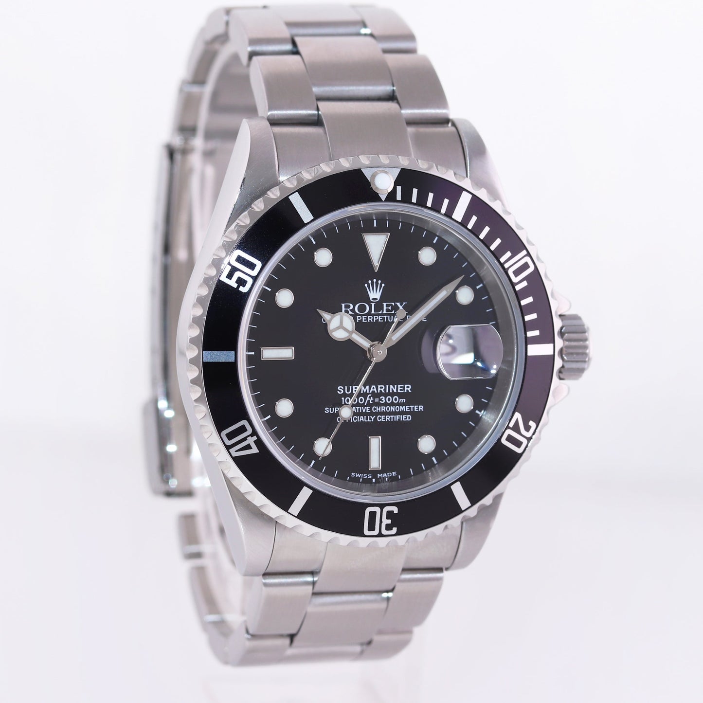 2007 MINT Rolex Submariner Date 16610 Steel Black 40mm Oyster Watch Box