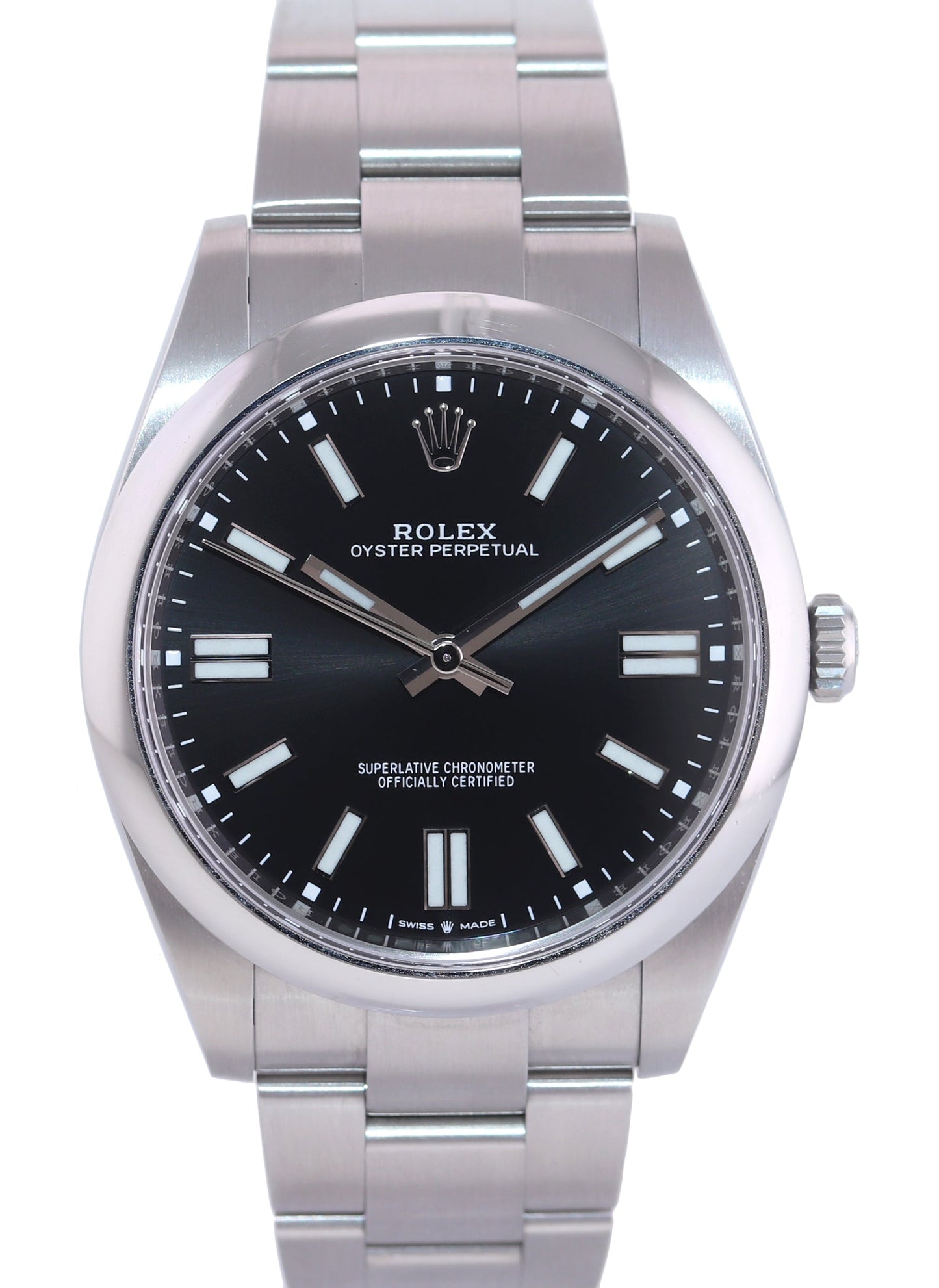 2023 NEW PAPERS Rolex 124300 Oyster Perpetual Steel 41mm Black Watch Box