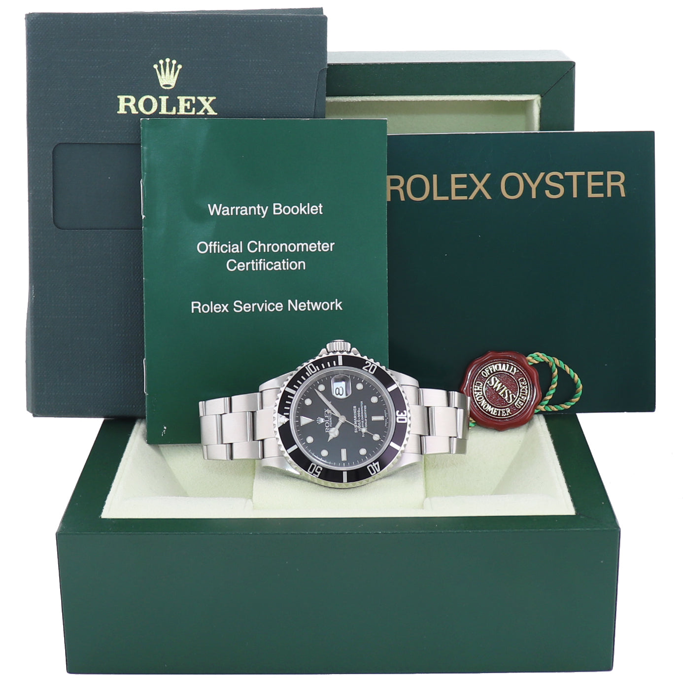 2004 MINT Rolex Submariner Date 16610 Steel Black 40mm Oyster Watch Box