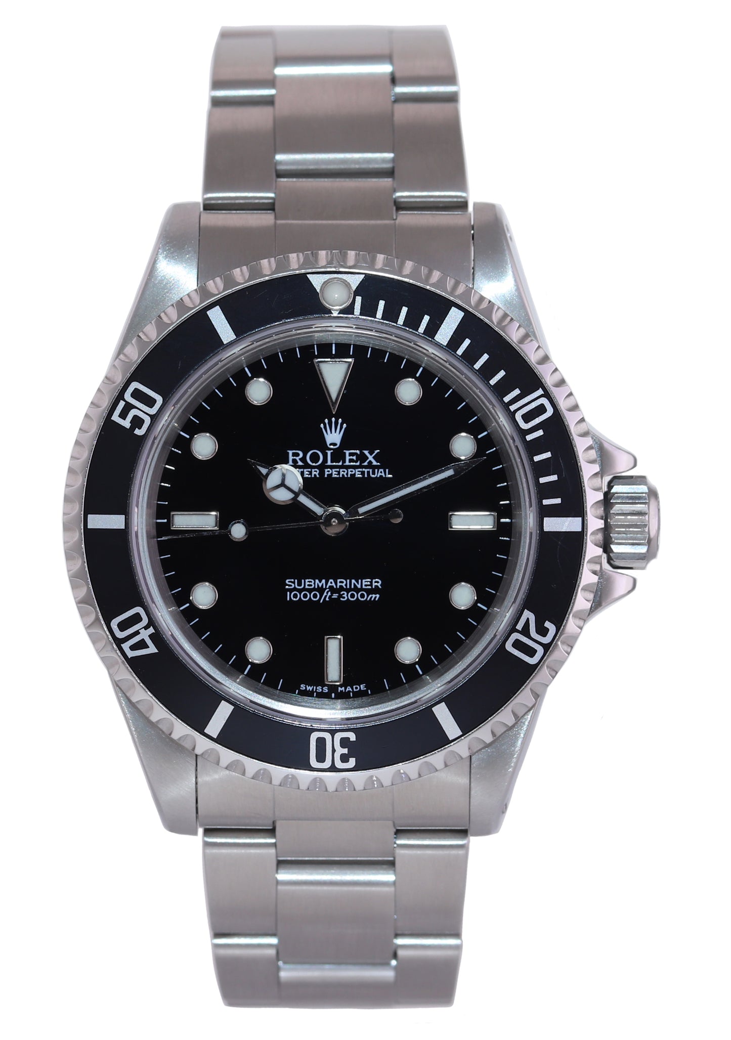 2020 ROLEX SERVICE Rolex Submariner No-Date 2 line dial 14060M Steel Black Watch Box