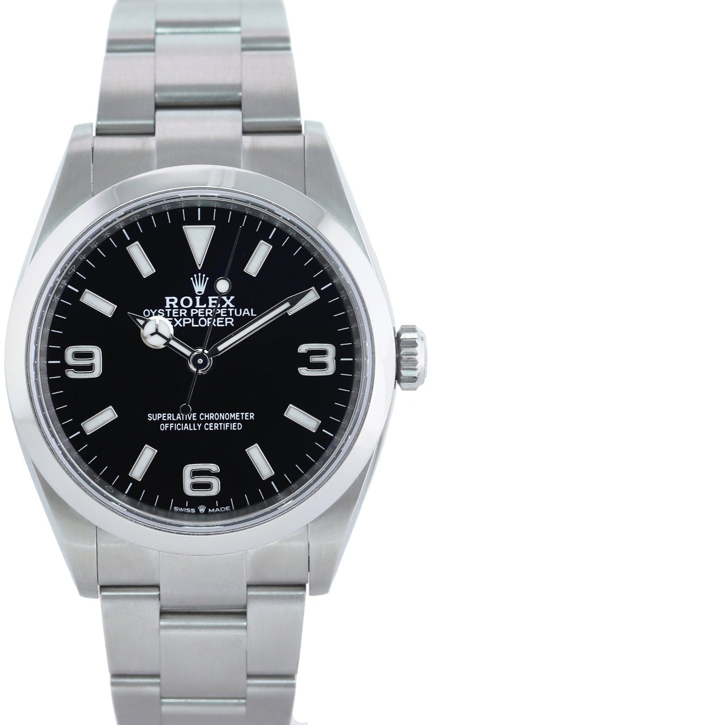 MINT 2022 Rolex Explorer Black Oyster Steel Arabic 36mm 124270 Watch Box