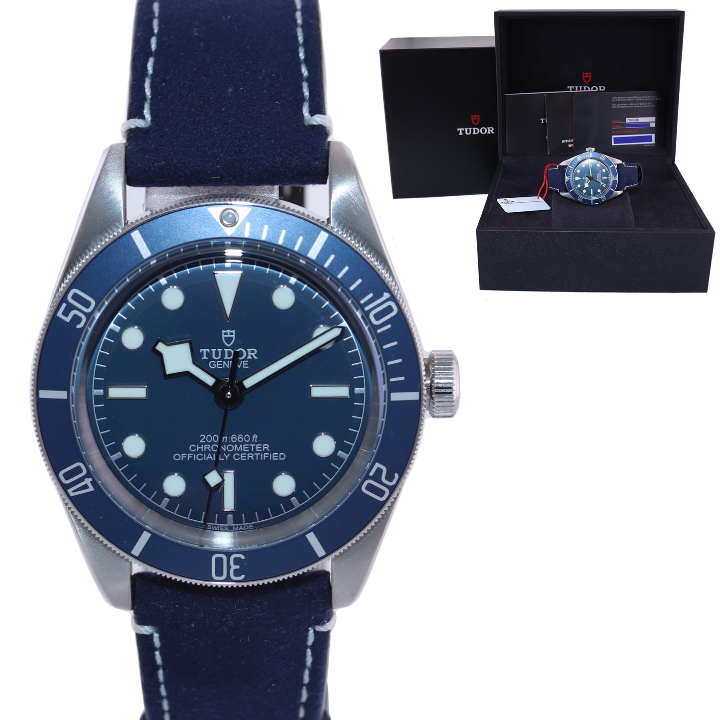 MINT PAPERS 2022 Tudor Black Bay Fifty Eight 58 Steel Blue 39mm 79030B Watch