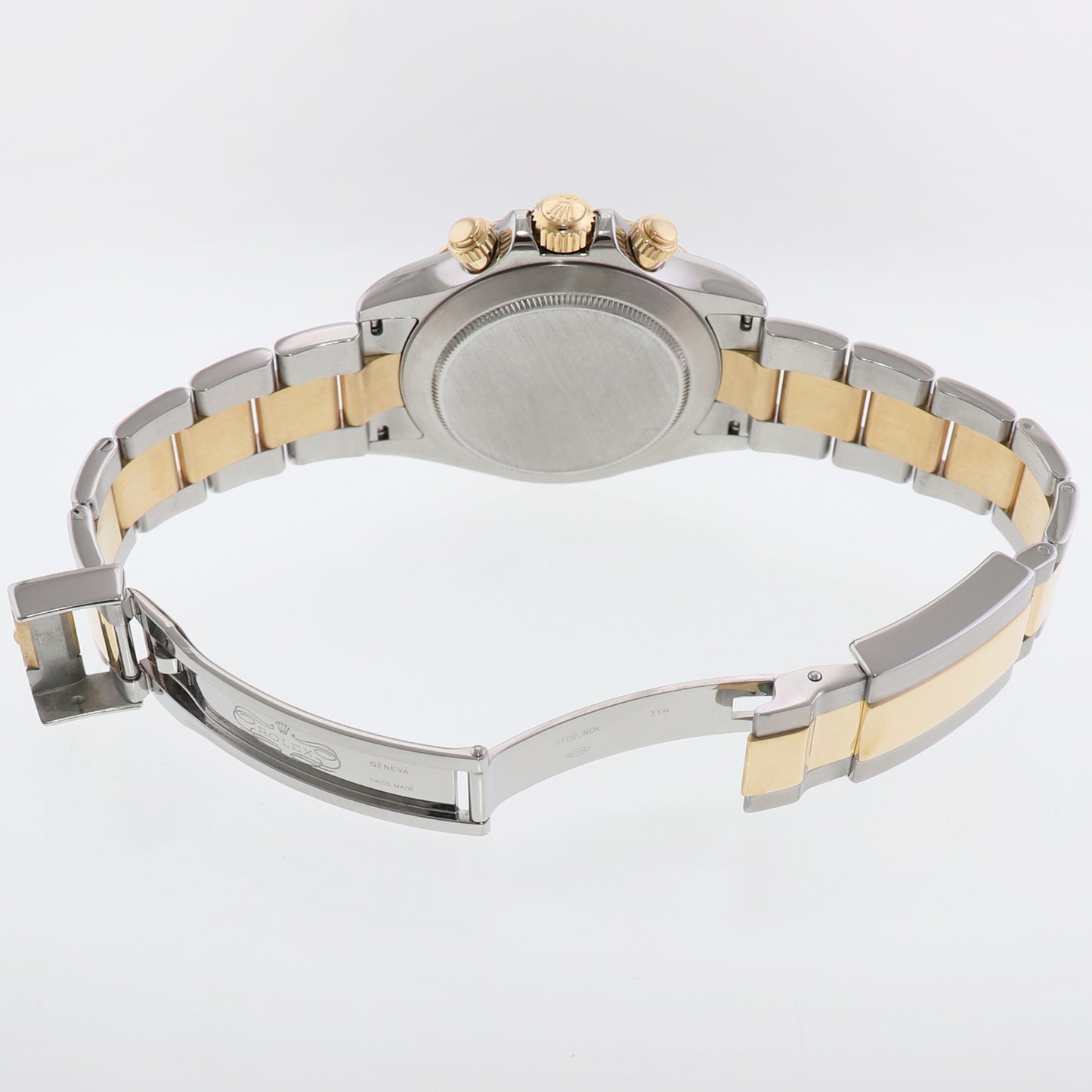 2015 MINT Rolex Daytona 116523 Chronograph Champagne Steel Gold Two Tone Watch