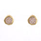 1980's Tiffany & Co. 18k Yellow Gold 1.25ctw Diamond Button Earrings