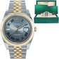 2022 MINT Rolex DateJust 41 126333 Two Tone Gold Wimbledon Jubilee Watch Box