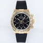 MINT Rolex Daytona Black Stick Rubber 116518 Yellow Gold 40mm Watch Box