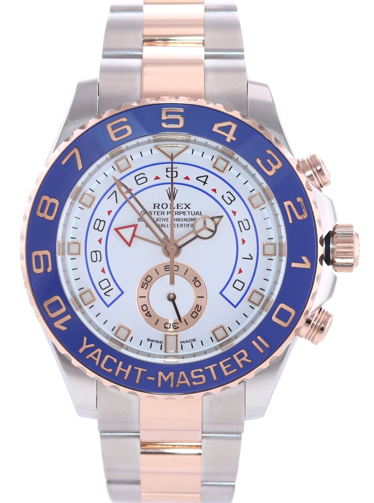 2018 PAPERS Rolex Yacht-Master II 116681 Steel Everose Gold Mercedes Hands Watch Box