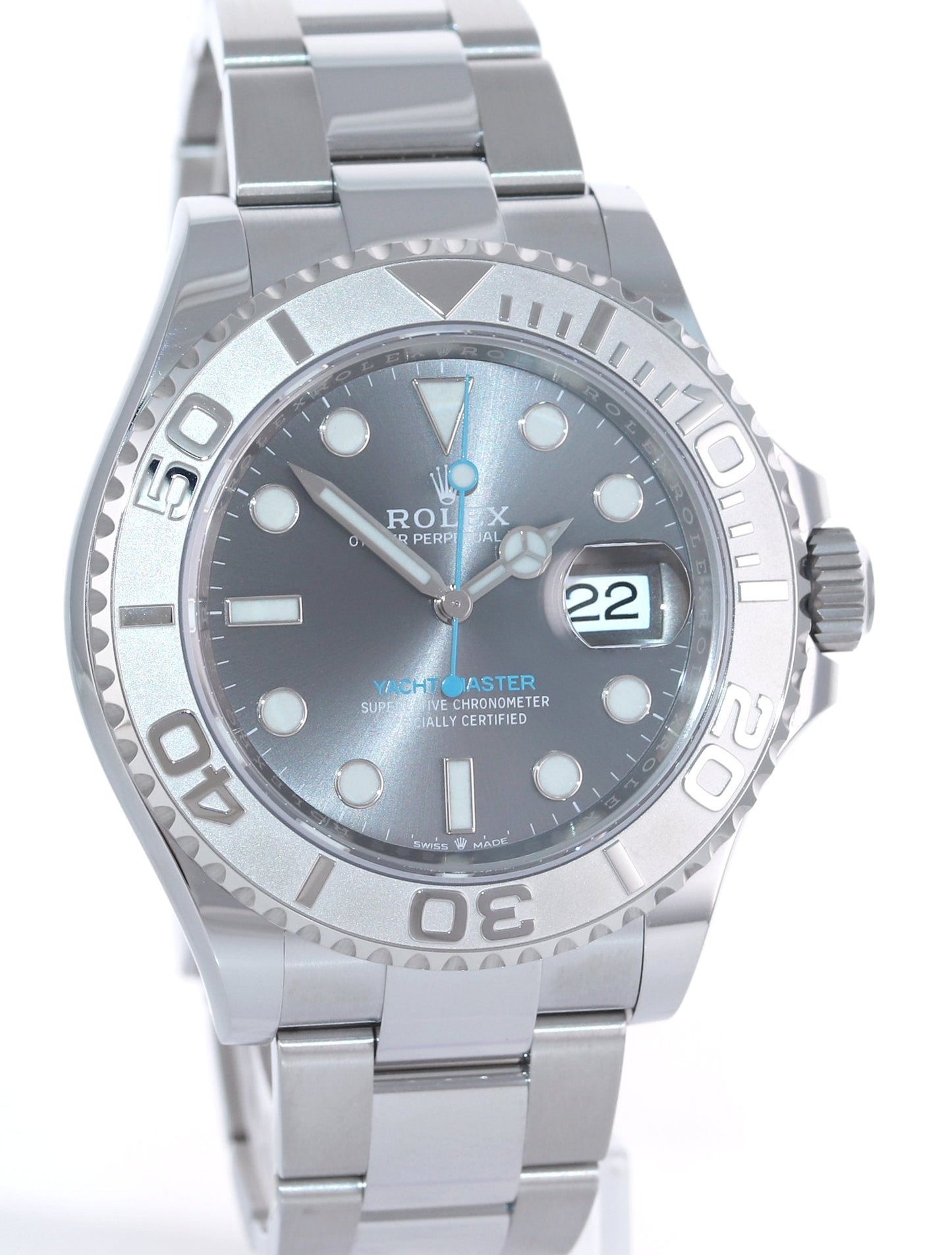 2022 MINT Rolex Yacht-Master 40mm 126622 Stainless Steel Platinum Rhodium Watch