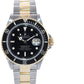 MINT 1998 Rolex Submariner 16613 Gold Steel 40mm Two Tone Black Dial Watch Box
