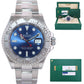 MINT 2020 PAPERS Rolex Yacht-Master 126622 Steel Platinum Blue Dial Watch Box