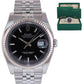 2015 Rolex DateJust Steel Black Roman 116234 36mm Stainless Steel Super Jubilee Watch Box
