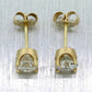 Modern 14k Yellow Gold 1.20ctw Diamond Earring Studs