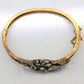 Antique Victorian 14k Yellow Gold 0.75ctw Diamond Clover Bangle Bracelet