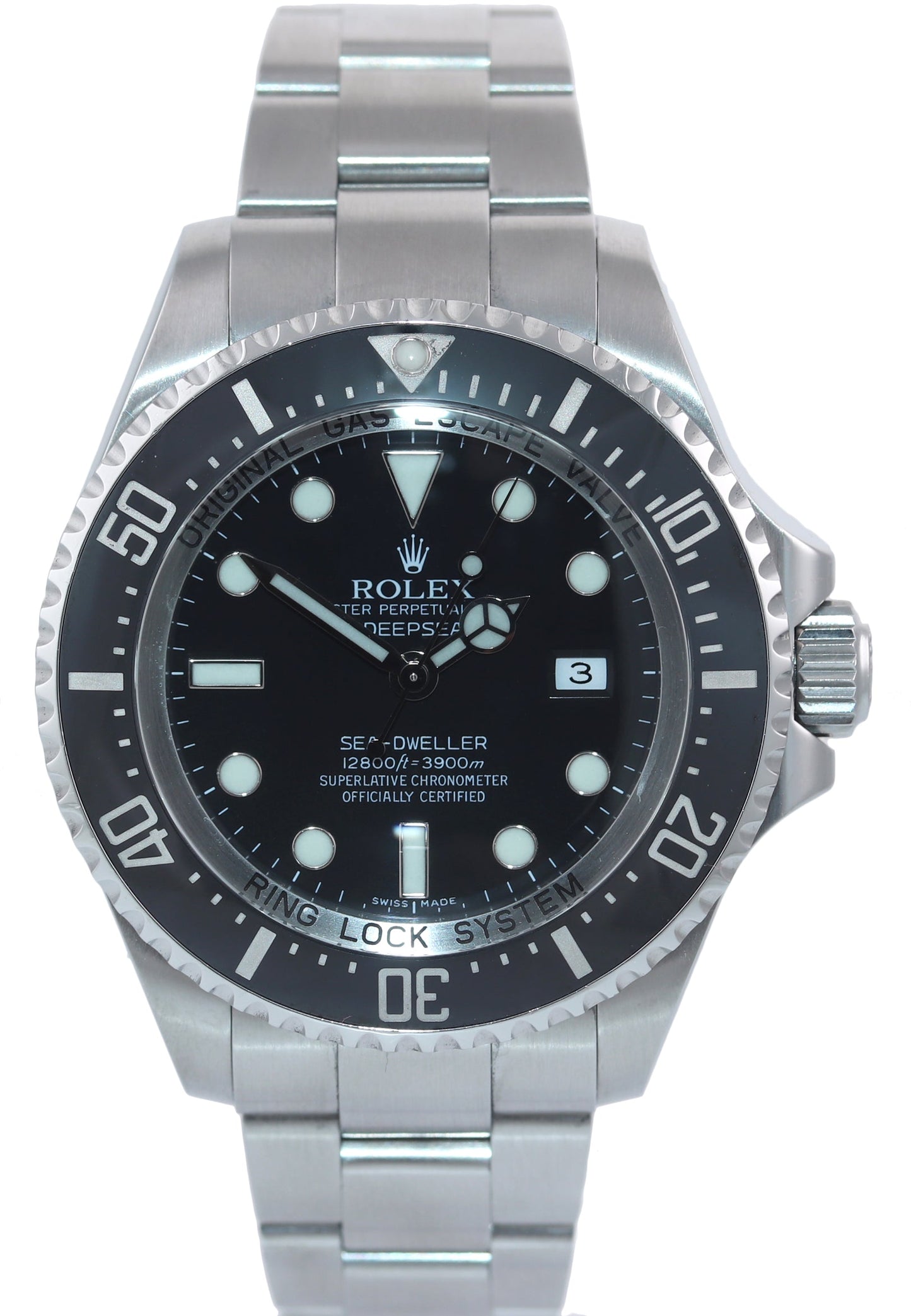 MINT 2013 PAPERS Rolex Sea-Dweller DEEPSEA 116660 Steel 44mm Black Ceramic Watch